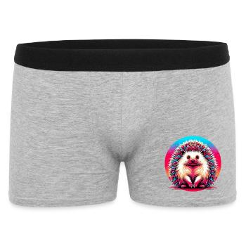 Igel - Männer Boxer Shorts - Grau meliert - Vorne