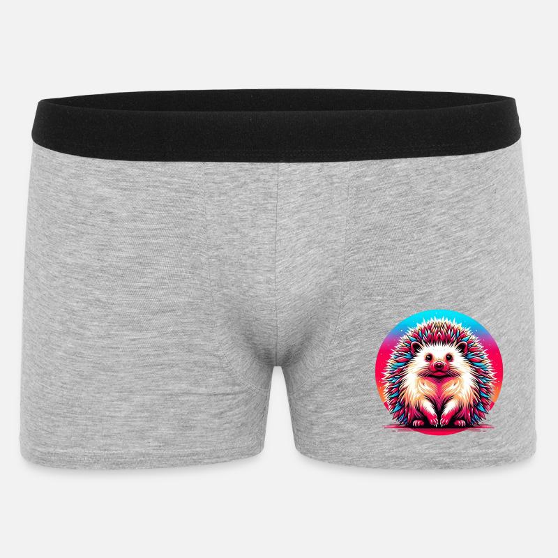 Igel - Männer Boxer Shorts - Grau meliert