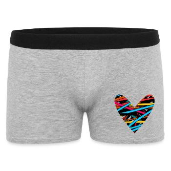 VALENTINSTAG. Junggesellinnenabschied. ICH LIEBE DICH. ICH LIEBE DICH. LIEBE - Männer Boxer Shorts - Grau meliert - Vorne