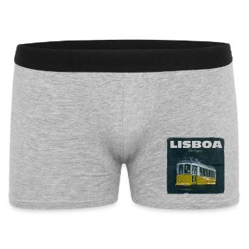 Lisbon Yellow Tram Retro - Men's Boxer Shorts - heather grey - Front
