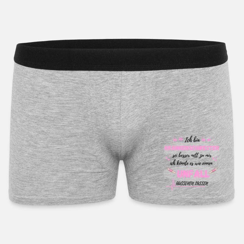 Ich bin Krankenschwester Unfall aussehen - Männer Boxer Shorts - Grau meliert