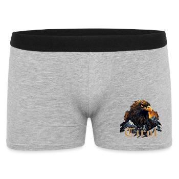 Tirol T-Shirt für Tiroler &Tirolerinnen Adler - Männer Boxer Shorts - Grau meliert - Vorne