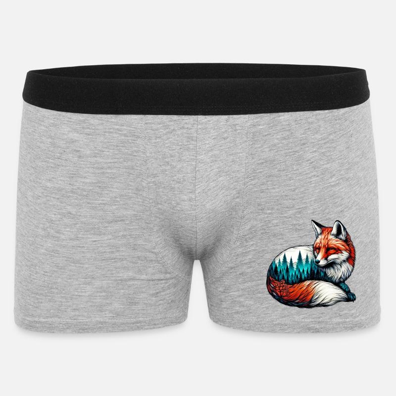 Fuchs - Männer Boxer Shorts - Grau meliert