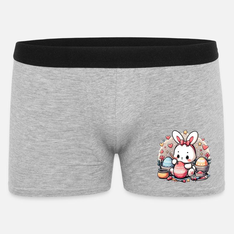 Ostervorbereitungen - Männer Boxer Shorts - Grau meliert