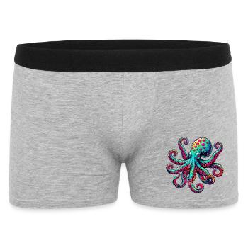 Octopus - Men's Boxer Shorts - heather grey - Front