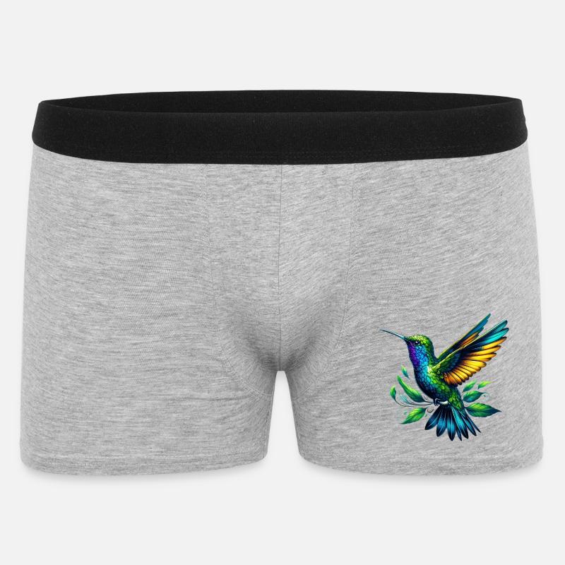 Kolibri - Männer Boxer Shorts - Grau meliert