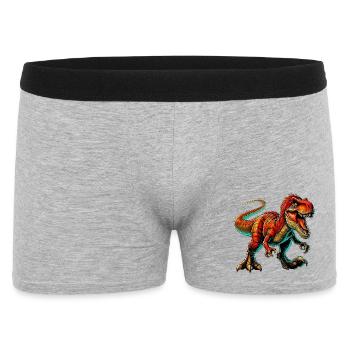 Dinosaurier - Männer Boxer Shorts - Grau meliert - Vorne