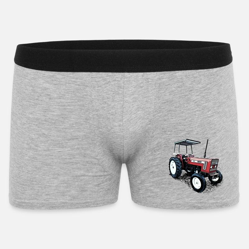 Traktor 666 - Männer Boxer Shorts - Grau meliert