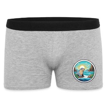 Petit phoque sur la côte - Boxer Homme - gris chiné - Devant