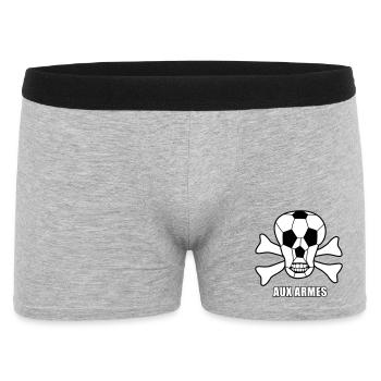 St Pauli Skull Ball - Männer Boxer Shorts - Grau meliert - Vorne