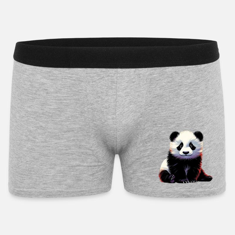 Panda - Boxer da uomo - grigio melange