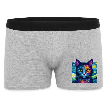 Cat - Men's Boxer Shorts - heather grey - Front