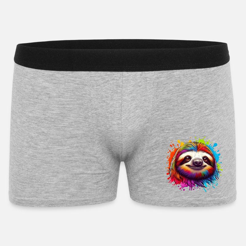 Faultier - Männer Boxer Shorts - Grau meliert