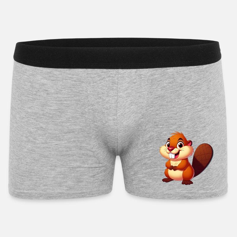 Bieber - Männer Boxer Shorts - Grau meliert