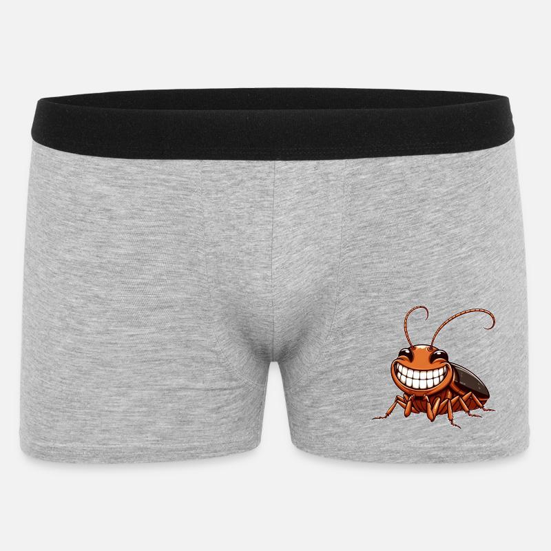 Cute Cockroach Cockroach Comic Cartoon - Men's Boxer Shorts - heather grey
