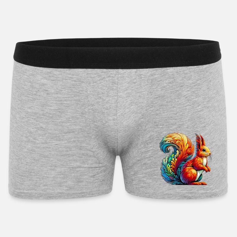 Eichhörnchen - Männer Boxer Shorts - Grau meliert