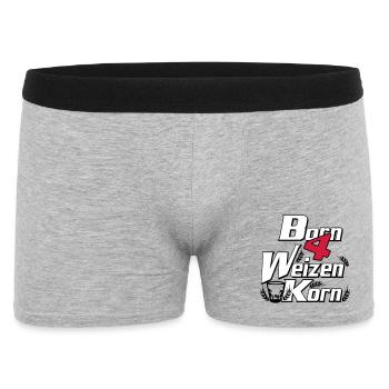 Wheat grain - born 4 grain - Party Fun --- - Men's Boxer Shorts - heather grey - Front