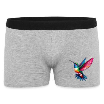 Kolibri - Männer Boxer Shorts - Grau meliert - Vorne