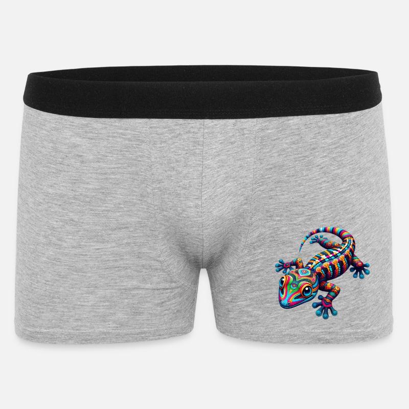 Gecko - Männer Boxer Shorts - Grau meliert