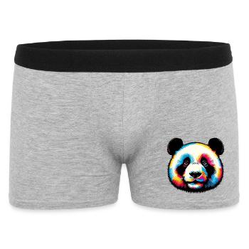 Panda - Männer Boxer Shorts - Grau meliert - Vorne