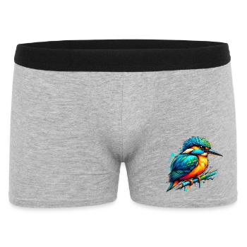 Eisvogel - Männer Boxer Shorts - Grau meliert - Vorne