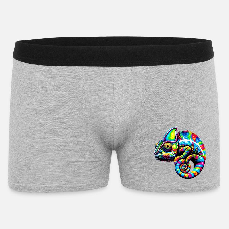 Chamäleon - Männer Boxer Shorts - Grau meliert