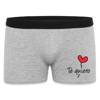 TE QUIERO. COUPLE. JUST MARRIED. Bachelorette party - Men's Boxer Shorts - heather grey - Front