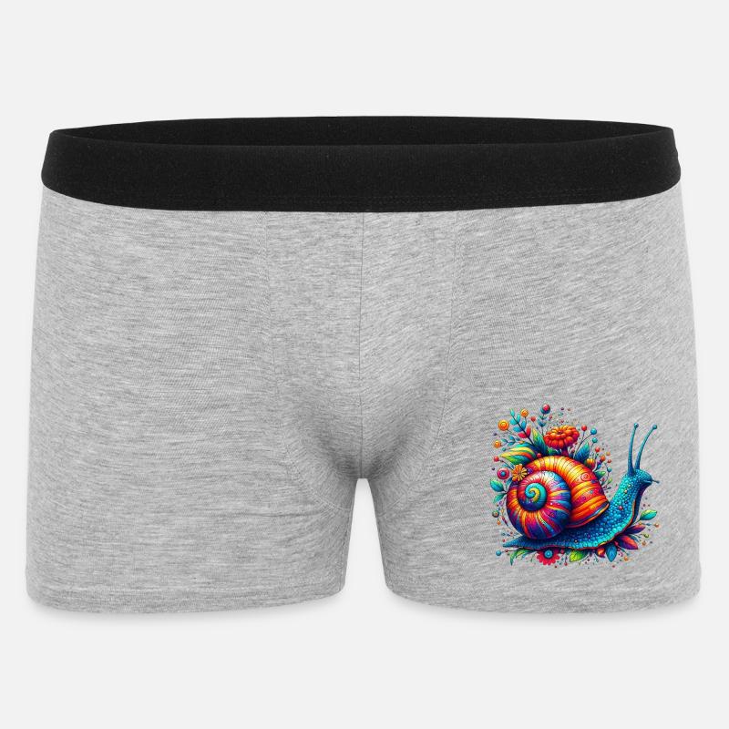 Escargot - Boxer Homme - gris chiné