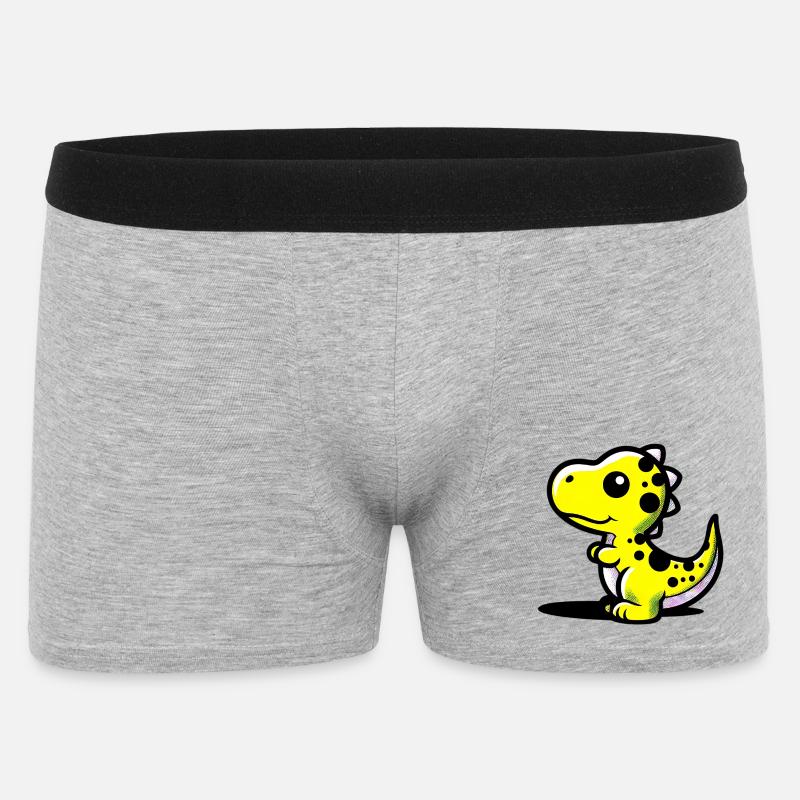 Dinosaurier - Männer Boxer Shorts - Grau meliert