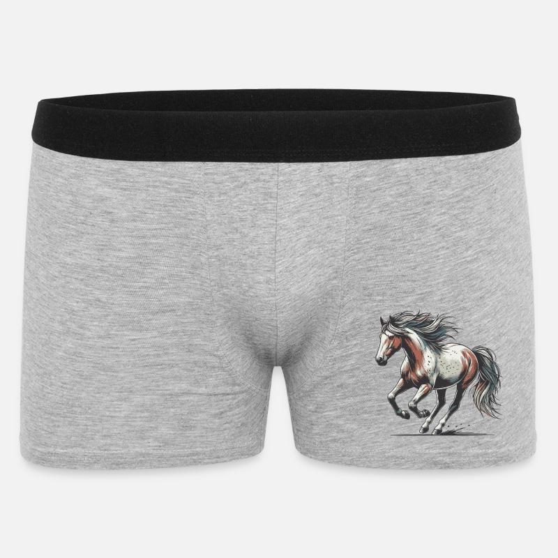 Cheval - Boxer Homme - gris chiné