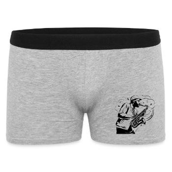 Saxophonist Drawing - Men's Boxer Shorts - heather grey - Front