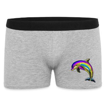Delfin - Männer Boxer Shorts - Grau meliert - Vorne