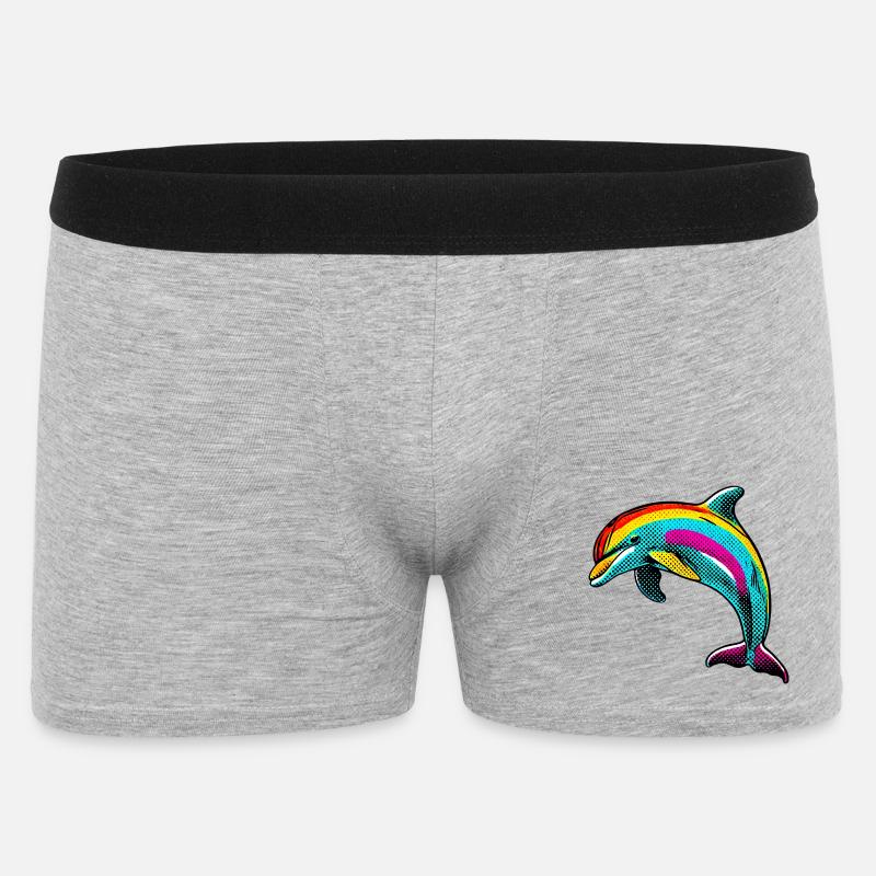 Delfin - Männer Boxer Shorts - Grau meliert