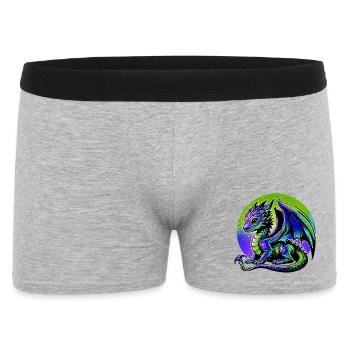 Drache - Männer Boxer Shorts - Grau meliert - Vorne