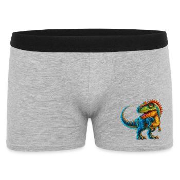 Dinosaurier - Männer Boxer Shorts - Grau meliert - Vorne