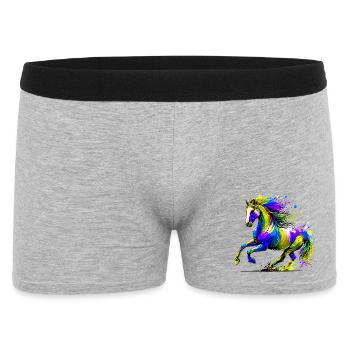 Pferd - Männer Boxer Shorts - Grau meliert - Vorne