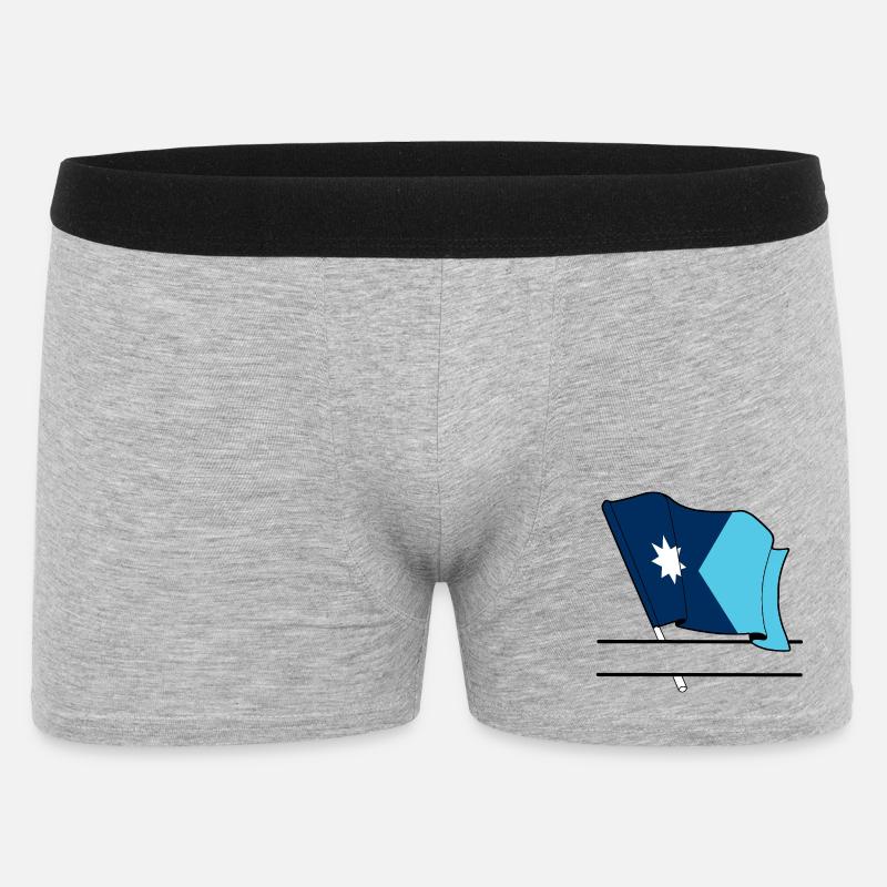Flagge Minnesota Textbanner - Männer Boxer Shorts - Grau meliert