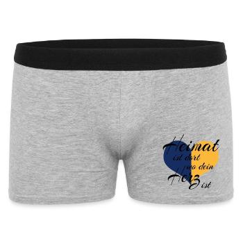 Heimat ist dort wo dein Herz ist - Men's Boxer Shorts - heather grey - Front