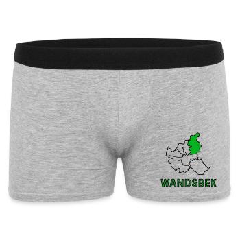 Wandsbek, Stadtviertel von Hamburg - Männer Boxer Shorts - Grau meliert - Vorne