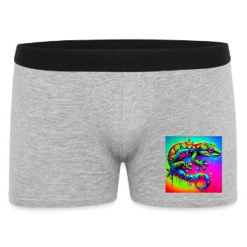 Gecko - Männer Boxer Shorts - Grau meliert - Vorne