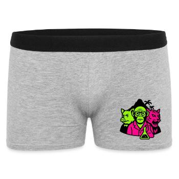 Strange Island - Männer Boxer Shorts - Grau meliert - Vorne