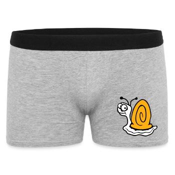 Escargot anxieux incertain regardant en arrière mignon - Boxer Homme - gris chiné - Devant