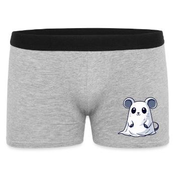 Mouse Halloween Ghost - Men's Boxer Shorts - heather grey - Front