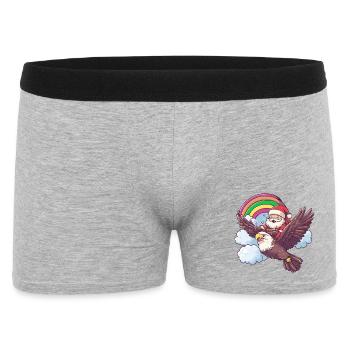 Eagle Santa Claus Christmas - Men's Boxer Shorts - heather grey - Front
