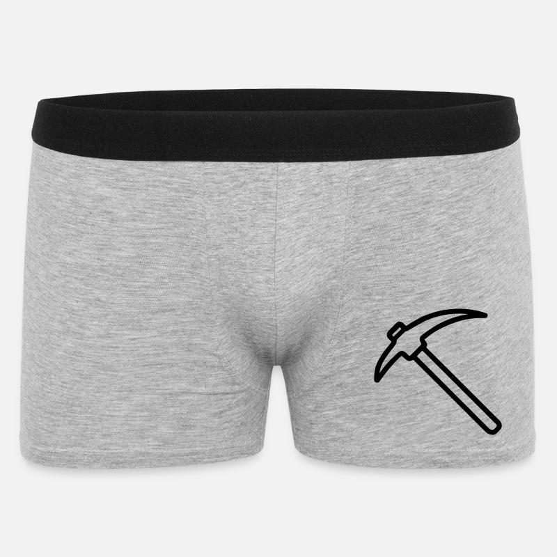 Eispickel - Männer Boxer Shorts - Grau meliert