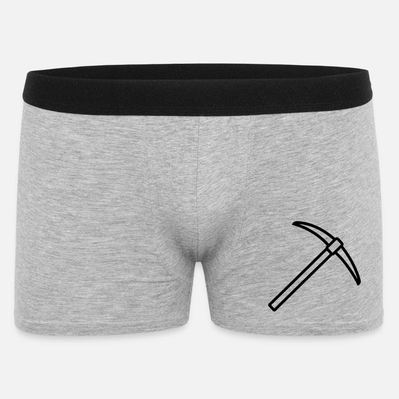 Eispickel - Männer Boxer Shorts - Grau meliert