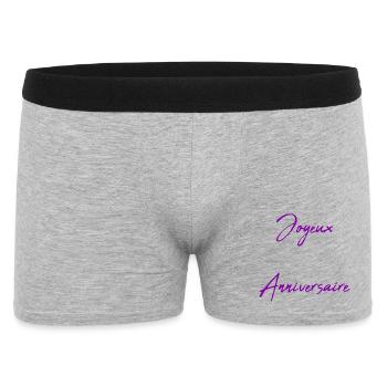 SAINT VALENTIN. JOYEUX ANNIVERSAIRE - Boxer Homme - gris chiné - Devant