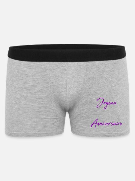SAINT VALENTIN. JOYEUX ANNIVERSAIRE - Boxer Homme - gris chiné