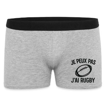 Je peux pas j'ai rugby - Boxer Homme - gris chiné - Devant