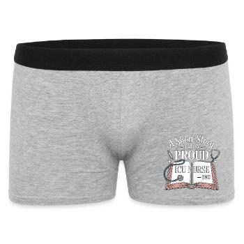 Infirmière en soins intensifs : une courte histoire Je suis infirmière diplômée - Boxer Homme - gris chiné - Devant